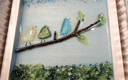 Crushed Glass Resin Art Workshop