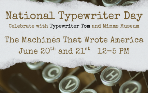 National Typewriter Day with Typewriter Tom