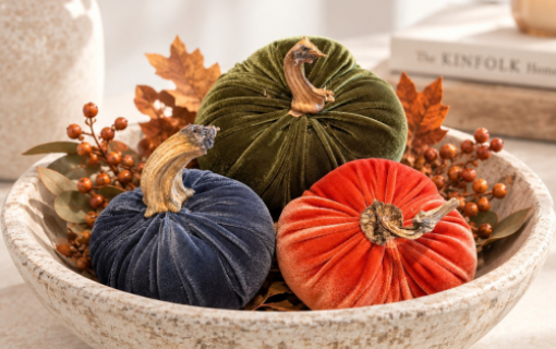 Velvet Pumpkin Trio