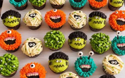 Monster Cupcake Decorating